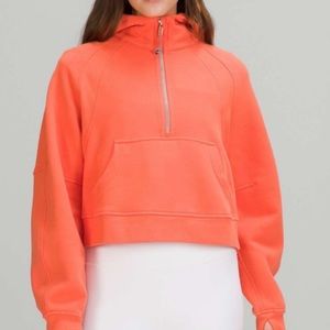 Lululemon Scuba Oversized Half Zip Hoodie Warm Coral